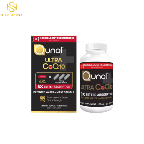 Viên uống bổ sung CoQ10 cho tim Qunol Ultra CoQ10 100mg 180 Softgels