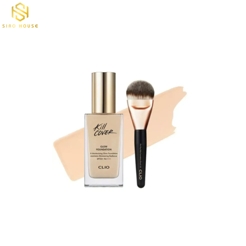 Kem Nền Clio  KILL COVER Glow Foundation Spf50+ Pa++++ 38G (Tặng Kèm Cọ)