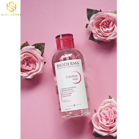 Nước Tẩy Trang Bioderma Crealine H2O Solution Micellaire Nắp Nhún Màu Hồng 500ml