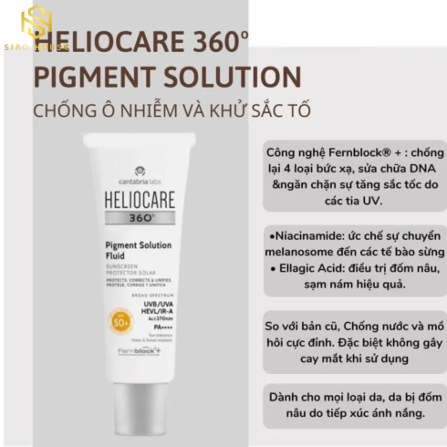 Kem Chống Nắng Heliocare 360º Pigment Solution Fluid SPF50+ Ultraligero (50ml)