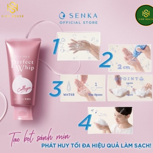 Sữa rửa mặt SENKA Collagen (120g) MẪU MỚI