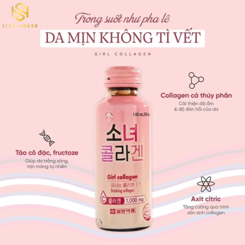 Collagen nước Girl Collagen ( Hộp hồng 10 chai)