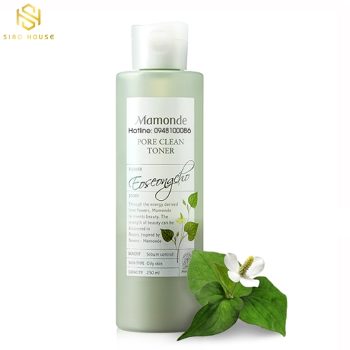 Nước hoa hồng diếp cá MAMONDE Pore Clean Toner 250mL
