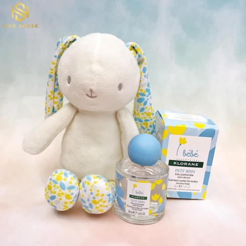 Set nước hoa trẻ em KLORANE Bébé 50mL + Thỏ tai xanh