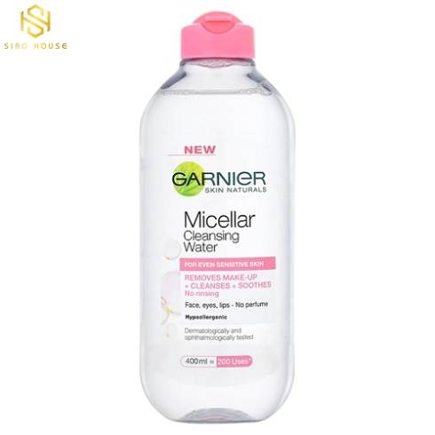 Tẩy trang GARNIER Micellair Reinigingswater #Even For Sensitive Skin 400mL HỒNG