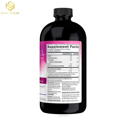 Nước uống collagen lựu NEOCELL  +C Pomegranate Liquid 4000mg 473mL