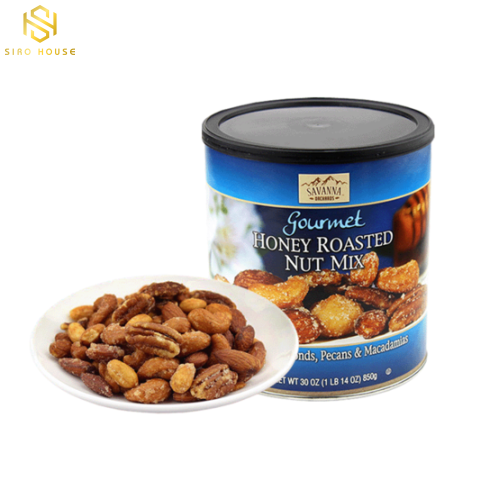 Hạt hỗn hợp tẩm mật ong SAVANNA Gourmet Honey Roasted Nut Mix 850g