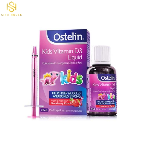 Vitamin dạng giọt OSTELIN Kids Vitamin D3 Liquid 20mL