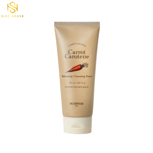 Sữa rửa mặt cà rốt SKINFOOD Carrot Carotene Balancing Cleansing Foam 150mL