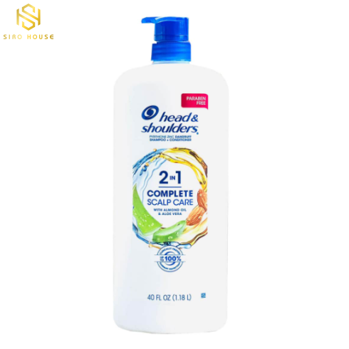 Dầu gội xả 2 in 1 HEAD & SHOULDERS Complete Almond Oil & Aloe Vera 1.18L