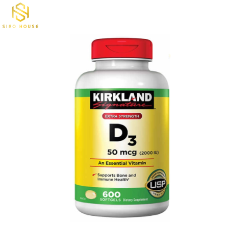 Viên uống Vitamin D3 500mcg KIRKLAND 600 viên