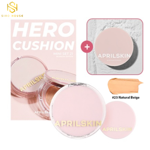 Set phấn nước APRIL SKIN HERO Cushion Blossom Edition + tặng kèm lõi