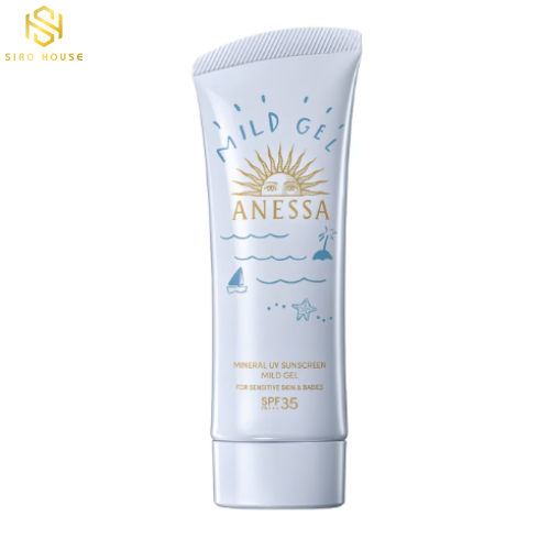 Gel chống nắng dịu nhẹ cho da nhạy cảm người lớn & trẻ em ANESSA Mineral UV SunScreen Mild Gel 90g 