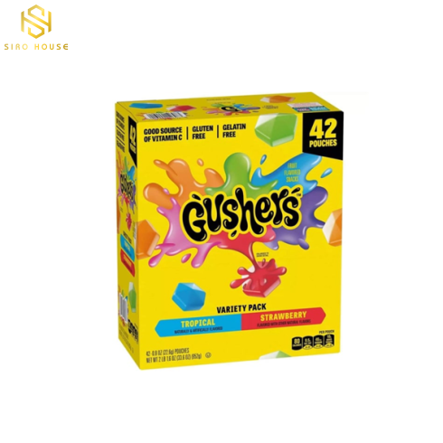 Kẹo dẻo nhân nước ép trái cây GUSHERS Variety Pack 952g - thùng 42 gói