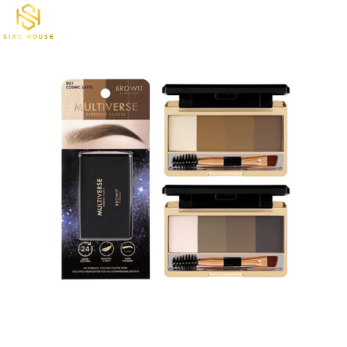 Bột tán mày BROWIT BY NONGCHAT Series 1 Easy Drawing Brow Shadow 4g  - Medium Brown & Dark Brown