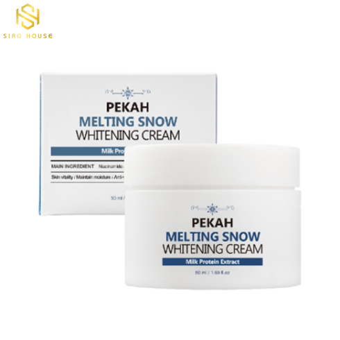 Kem dưỡng trắng nâng tone PEKAH Melting Snow Whitening Cream Milk Protein Extract 50mL