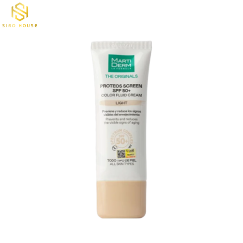 Kem chống nắng MARTI DERM The Originals Proteos Screen SPF50+ Fluid Cream Light 40mL