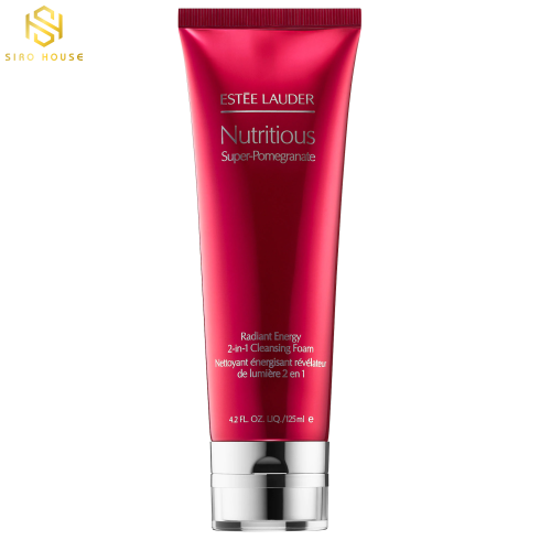 Sữa rửa mặt ESTÉE LAUDERr Nutritious Super Pomegranate Radiant Energy 2 in 1 Cleansing Foam (Lựu Đỏ)