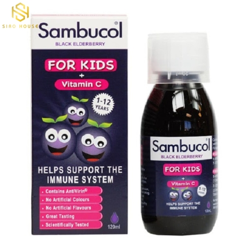 Siro tăng đề kháng SAMBUCOL Liquid For Kids + Vitamin C 120mL