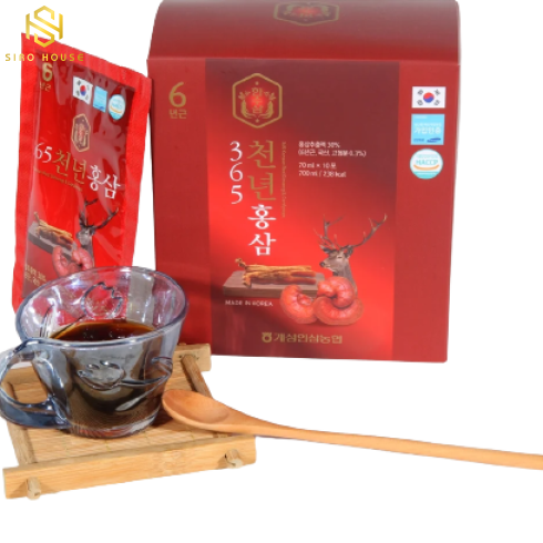 Nước Hồng Sâm Nhung Hươu Linh Chi DAEDONG 365 hộp 20 gói Hàn Quốc