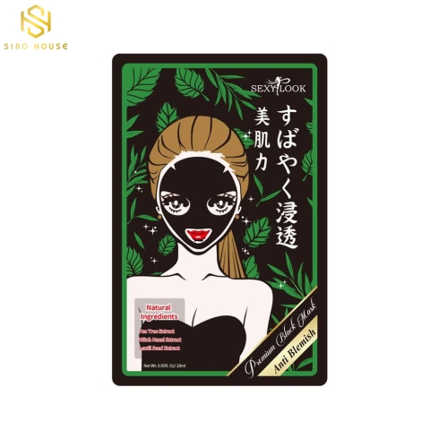 Mặt nạ tràm trà SEXYLOOK MASK TEA TREE Anti Blemish Premium Black Mask