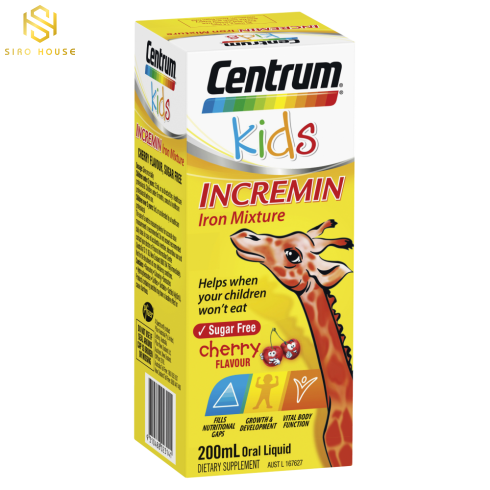 Vitamin cho trẻ biếng ăn CENTRUM KIDS Incremin 200mL