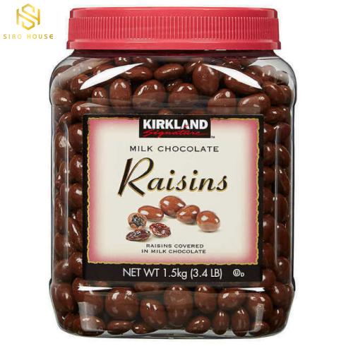 Chocolate sữa bọc nho khô KIRKLAND Milk Chocolate 1,5Kg Mỹ