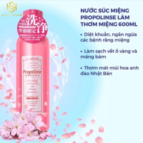 Nước súc miệng PROPOLINSE 600ML ( Hồng)