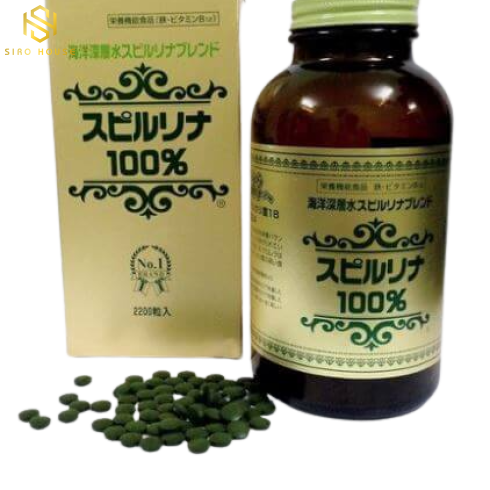 Viên uống tảo xoắn Spirulina Japan Algae Nhật Bản 2200 viên