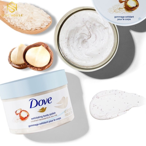 Kem tẩy tế bào chết DOVE Exfoliating Body Scrub Creme-Dusch-Peeling 225ml 