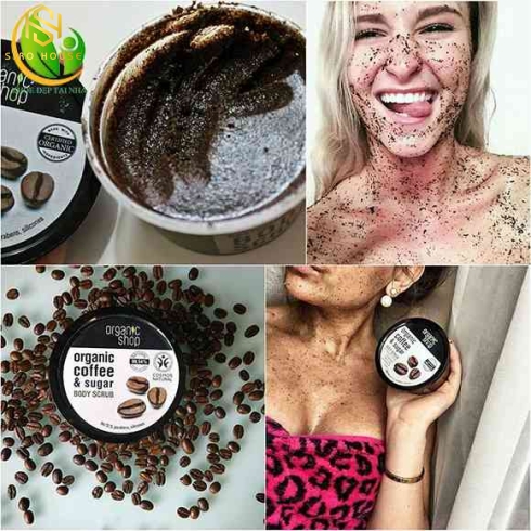 Tẩy tế bào chết toàn chân ORGANIC SHOP Organic Coffee & Sugar Body Scrub 250g