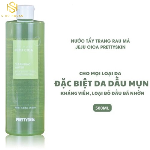 Nước Tẩy Trang PRETTYSKIN The Pure Jeju Cica Cleansing Water 500ML