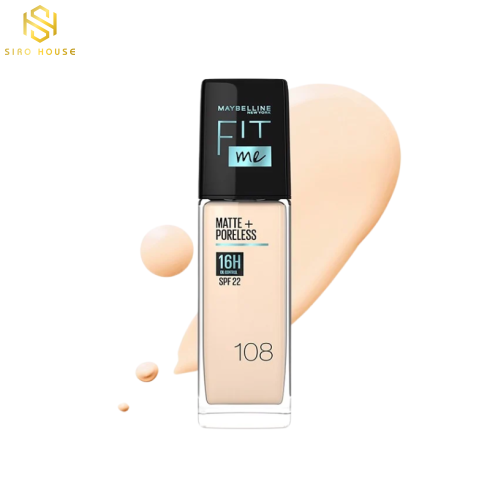 Kem Nền Kiềm Dầu, Cho Lớp Nền Mịn Lì Tự Nhiên Maybelline Fit Me Matte Poreless Foundation 30ml