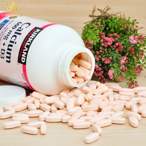 Viên uống bổ sung canxi & vitamin D3 KIRKLAND Calcium 600mg With Vitamin D3 (500 viên)