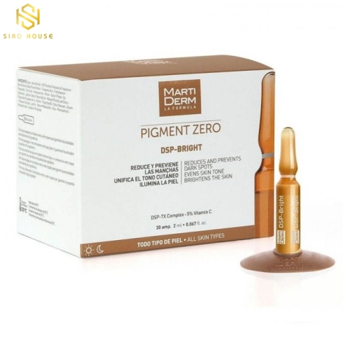 Tinh chất MARTI DERM Pigment Zero DSP Bright Ampoule (Hộp trắng 30 ống x 2mL)