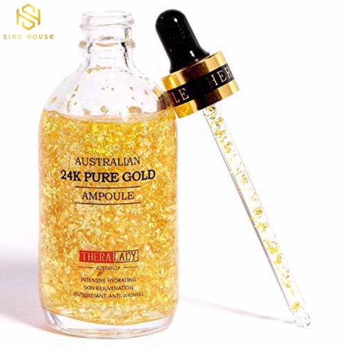 Serum THERA LADY Australian 24k Pure Gold Ampoule + Thanh lăn nâng cơ
