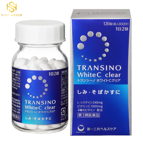 Viên uống trắng da TRANSINO White C Clear 120 viên