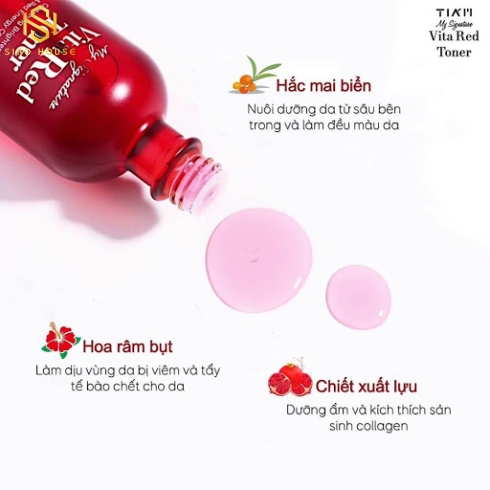 Nước hoa hồng TIAM My Signature Vita Red Toner 130mL