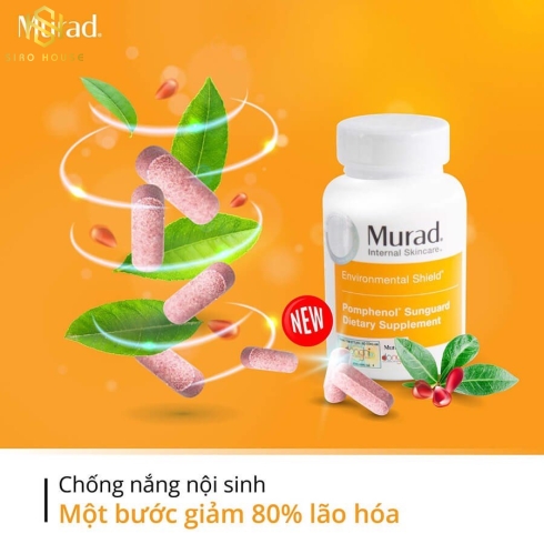 Viên uống chống nắng nội sinh MURAD Pomphenol Sunguard Dietary Supplement 60 viên 