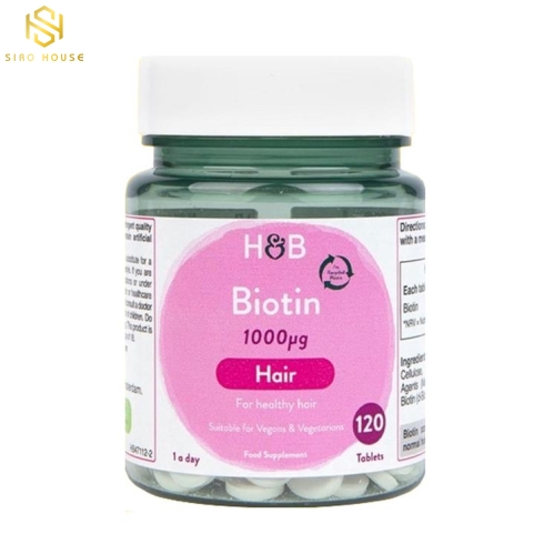 VIÊN UỐNG KÍCH THÍCH MỌC TÓC BIOTIN HOLLAND & BARRET 1000MG