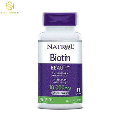 Viên uống mọc tóc NATROL Biotin 10,000mg