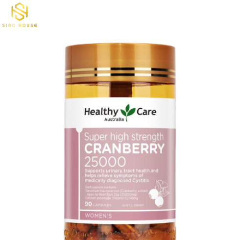 Thực phẩm chức năng Bổ Thận Healthy Care CRANBERRY 25000 90 Capsules