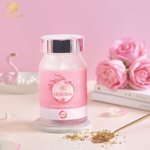 Viên uống hoa hồng làm thơm cơ thể HEBORA Sakura Damask Rose (60 viên)