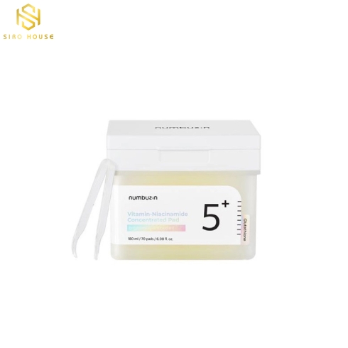 Toner Pad tẩy tế bào chết NUMBUZ:N No.5 Vitamin-Niacinamide Concentrated Pad 70 miếng 