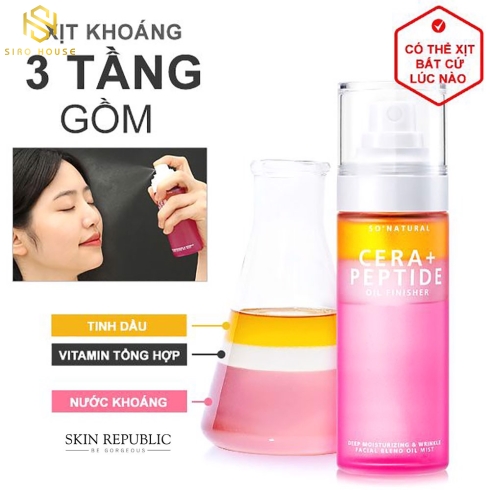 Xịt khoáng SO NATURAL Cera Peptide Oil Finisher 80mL