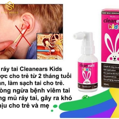 Xịt tan ráy tai CLEAN EARS KIDS 30mL