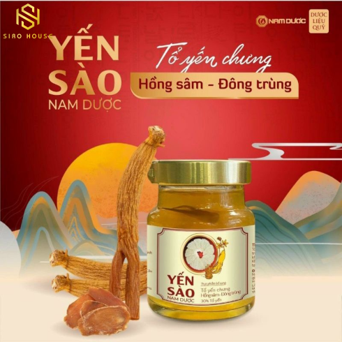Yến Sào Chưng Hồng Sâm & Đông Trùng NAM DƯỢC  (6 lọ x70mL)