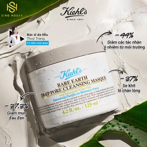 Mặt nạ đất sét KIEHL’S Rare Earth Deep Pore Cleansing Masque