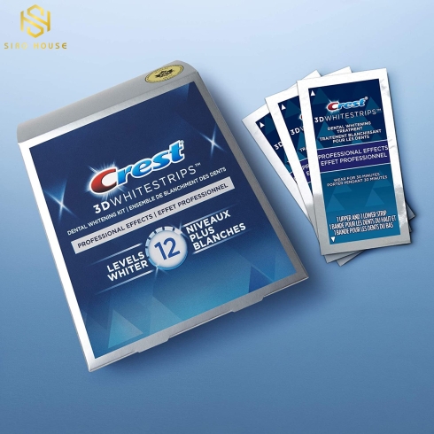 Miếng Dán Trắng Răng Crest 3D Whitestrips Professional White Levels 12 Whiter 