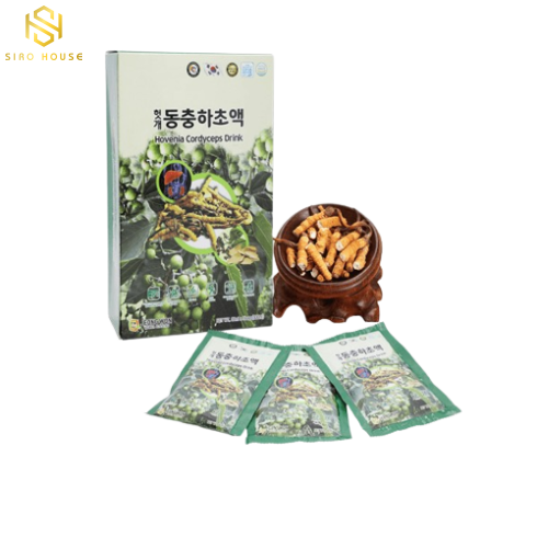 Nước bổ gan đông trùng hạ thảo JEONG WON Hovenia Cordyceps Drink 30 gói x 80mL